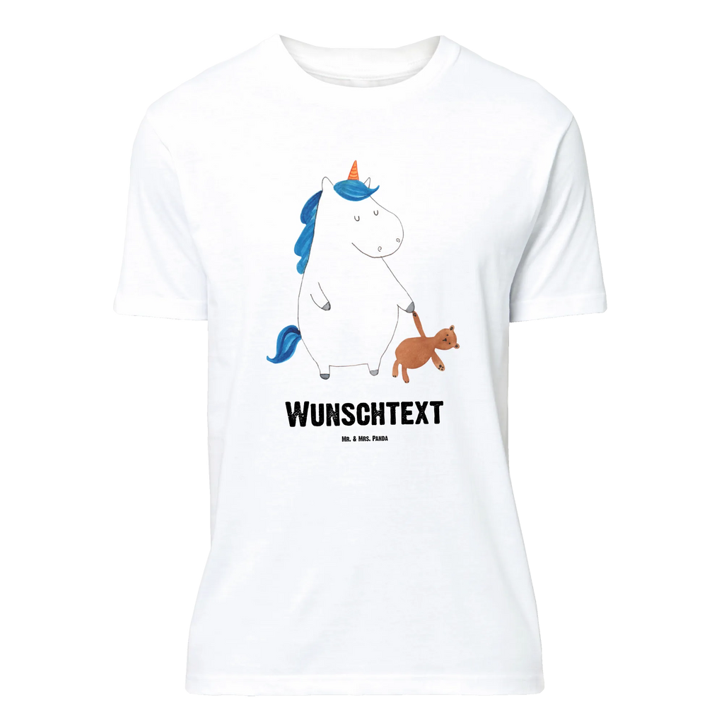 Rozmiar L Personalizowana koszulka Jednorożec Miś Wunschtext, Bedrucken, T-Shirt Personalisiert, T-Shirt mit Aufruck, T-Shirt mit Namen, Einhorn Deko, Unicorn, Einhorn, Einhörner, Freundin, Singleleben, Single, Bett, Gute Nacht, schlafen, Träumen