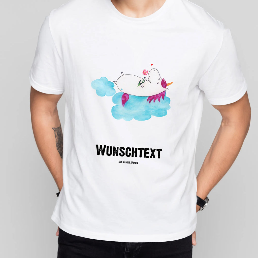 Rozmiar L Personalizowana koszulka Jednorożec Zakochany T-Shirt Personalisiert, T-Shirt mit Namen, Bedrucken, Wunschtext, T-Shirt mit Aufruck, Einhorn Deko, Einhorn, Einhörner, Unicorn, Liebe, Freundin, Wolke, Liebesbeweis, Verliebt