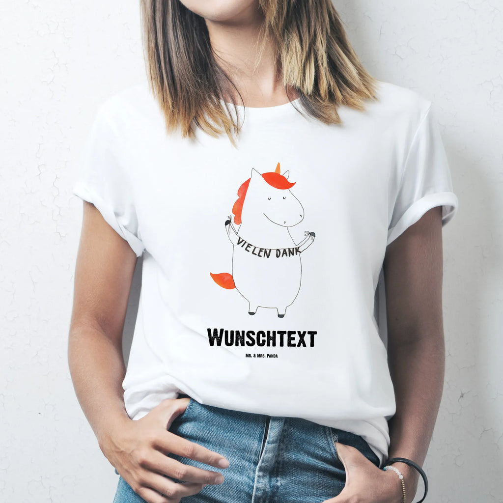 Rozmiar L Personalizowana koszulka Jednorożec Dziękuję Wunschtext, T-Shirt Personalisiert, T-Shirt mit Namen, T-Shirt mit Aufruck, Bedrucken, Einhorn Deko, Unicorn, Einhorn, Einhörner, Vielen Dank, Dankeschön, Danksagung, Danke