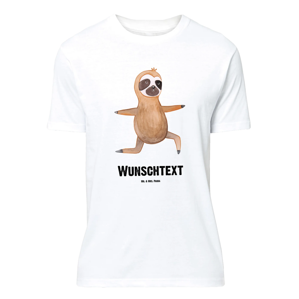 Personalisiertes T-Shirt Faultier  Yoga Bedrucken, T-Shirt mit Namen, T-Shirt mit Aufruck, Wunschtext, T-Shirt Personalisiert, Faultier, Faultier Geschenk, Faultier Deko, Meditation, Gelassenheit, faul, Namaste, Atmung, Yoga, Krieger, Faultiere, Lieblingstier, Entspannung, Yogaübungen