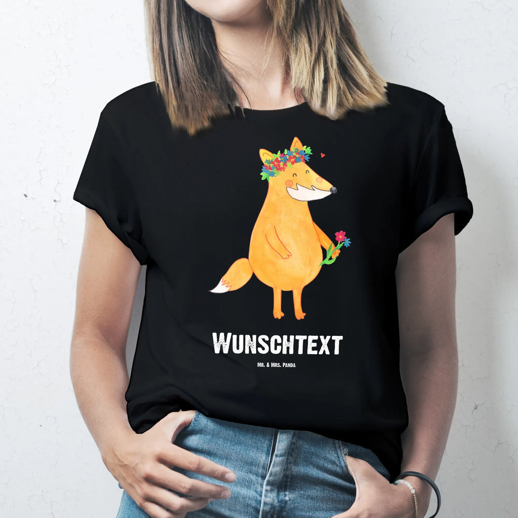 Rozmiar L Personalizowana koszulka lis Kwiaty Wunschtext, T-Shirt mit Namen, T-Shirt mit Aufruck, Bedrucken, Frauen, T-Shirt Personalisiert, Männer, Fuchs, Freude, Motivation, Freundinnen, Liebesbeweis, Blumenmädchen, Blumen, mich, Selbstliebe, Fox, Liebe, Fuchsmädchen, Blume, Füchse, ich, Freundin