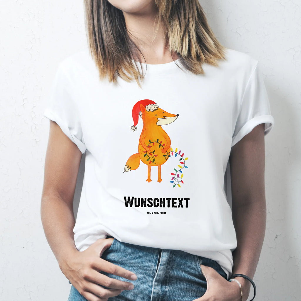 Personalisiertes T-Shirt Fuchs Weihnachten T-Shirt mit Aufruck, T-Shirt Personalisiert, T-Shirt mit Namen, Bedrucken, Wunschtext, Winter, Weihnachtsdeko, Weihnachten, Nikolaus, Advent, Heiligabend, Wintermotiv, Weihnachtszeit, Fuchs, Geschenk Weihnachten, Füchse, Spruch schön, Weihnachtsmann