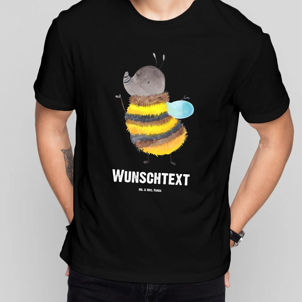 Personalisiertes T-Shirt Hummel flauschig T-Shirt mit Aufruck, Bedrucken, T-Shirt Personalisiert, Frauen, Männer, T-Shirt mit Namen, Wunschtext, Tiermotive, Gute Laune, lustige Sprüche, Tiere, Hummel, Biene, Blume, Flauschig, Natur