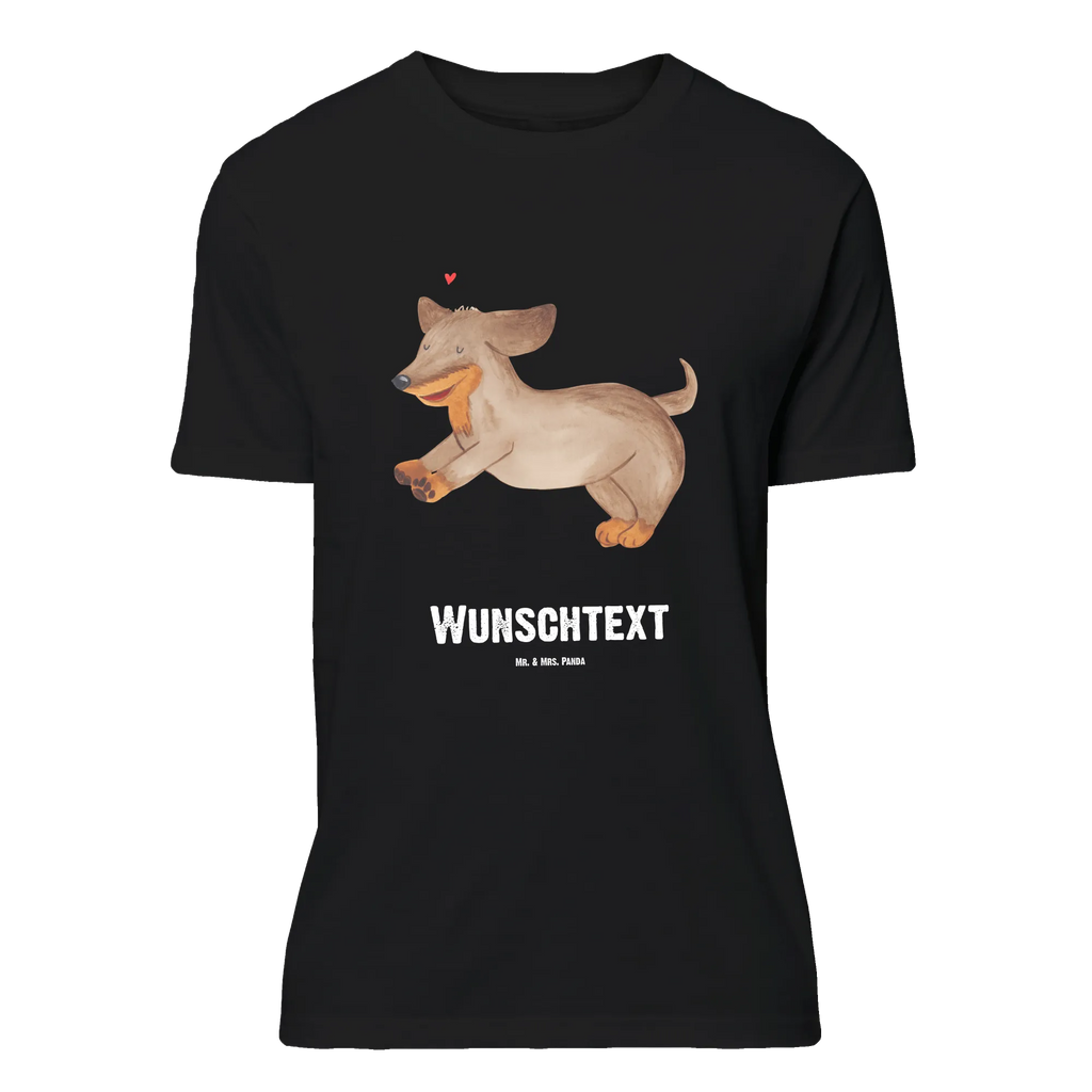 Rozmiar L Personalizowana koszulka pies Jamnik T-Shirt Personalisiert, Wunschtext, T-Shirt mit Namen, T-Shirt mit Aufruck, Bedrucken, Hundemotiv, Hund, Haustier, Tierliebhaber, Sprüche, Hunderasse, Hundebesitzer, Dachshund, Dackel, Happy Dog, Hunde