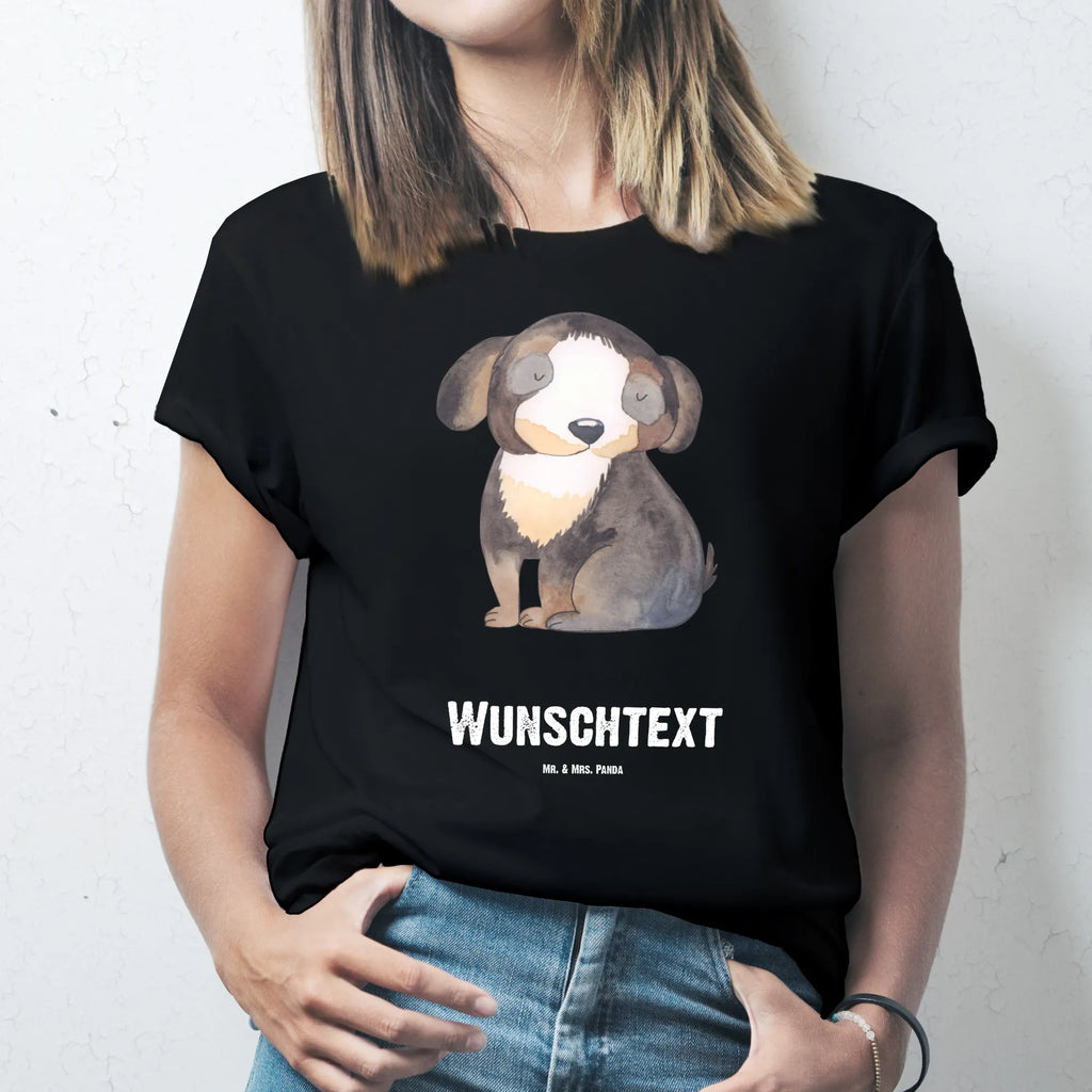 Rozmiar L Personalizowana koszulka pies relaks T-Shirt mit Aufruck, Bedrucken, T-Shirt mit Namen, Wunschtext, T-Shirt Personalisiert, Hundemotiv, Hund, Haustier, Tierliebhaber, Sprüche, Hunderasse, Hundebesitzer, Liebe, Hundeliebe, Schwarzer Hund, Hundeglück