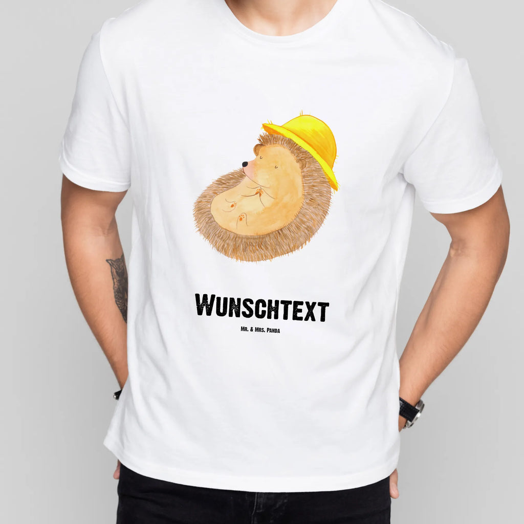 Personalisiertes T-Shirt Igel Beten Wunschtext, T-Shirt Personalisiert, T-Shirt mit Namen, T-Shirt mit Aufruck, Bedrucken, Gute Laune, Lustige Sprüche, Tiere, Tiermotive, Beten, Amen, Dankbarkeit, Gott, Dankbar sein, Genießen, Igel, Leben, Igel mit Hut, Sonnenhut, Dankbar