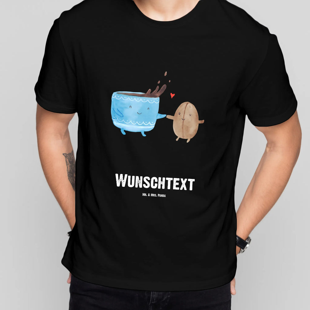 Personalised T-Shirt Coffee Bean Bedrucken, Wunschtext, T-Shirt mit Namen, T-Shirt mit Aufruck, T-Shirt Personalisiert, Lustige Sprüche, Gute Laune, Tiere, Tiermotive, Zufriedenheit, Kaffee, Kaffeebohne, Glück, Genuss