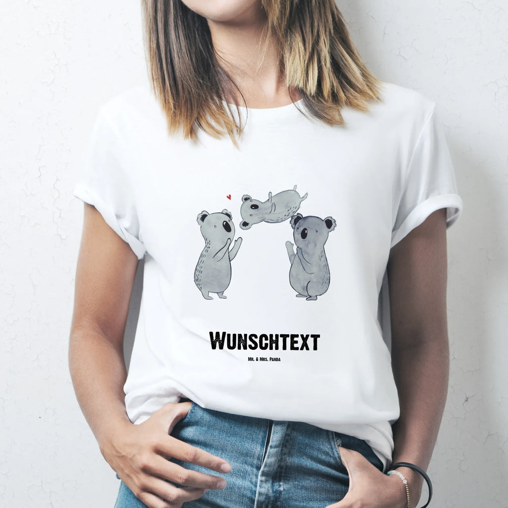 Personalisiertes T-Shirt Koalas Feiern Männer, T-Shirt Personalisiert, T-Shirt mit Namen, Frauen, T-Shirt mit Aufruck, Geburtstag, Geburtstagsgeschenk, Geschenk, Herz, Liebe, Koala, Familie, Eltern, Kind
