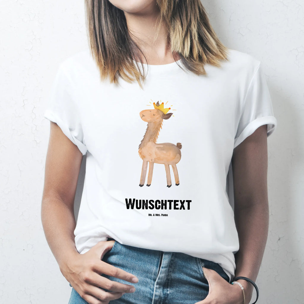 Personalisiertes T-Shirt Lama König T-Shirt mit Aufruck, T-Shirt mit Namen, Bedrucken, T-Shirt Personalisiert, Wunschtext, Alpaka, Lama, König, Freundin, Vorgesetzter, Abitur, Chef, Büro Kollege, Königin, Kollegin, Abi, Lamas, Mama, Papa