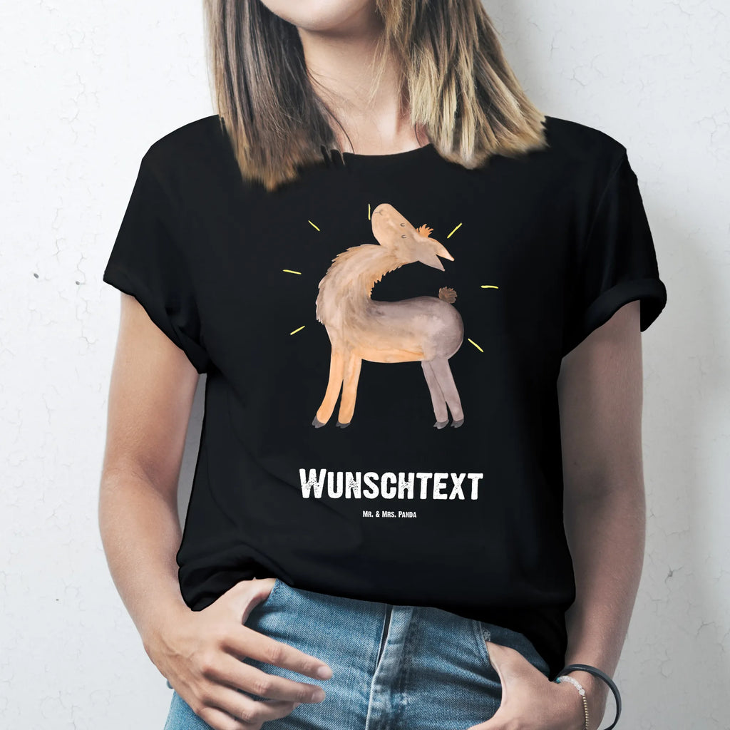 Personalisiertes T-Shirt Lama stolz T-Shirt Personalisiert, T-Shirt mit Namen, Wunschtext, T-Shirt mit Aufruck, Bedrucken, Alpaka, Lama, Außenseiter, Beste Freundin, Stolz, Freundin, Anders, Familie, Kumpel, Hippie, Freundinnen, Family, Neustart, Lamas
