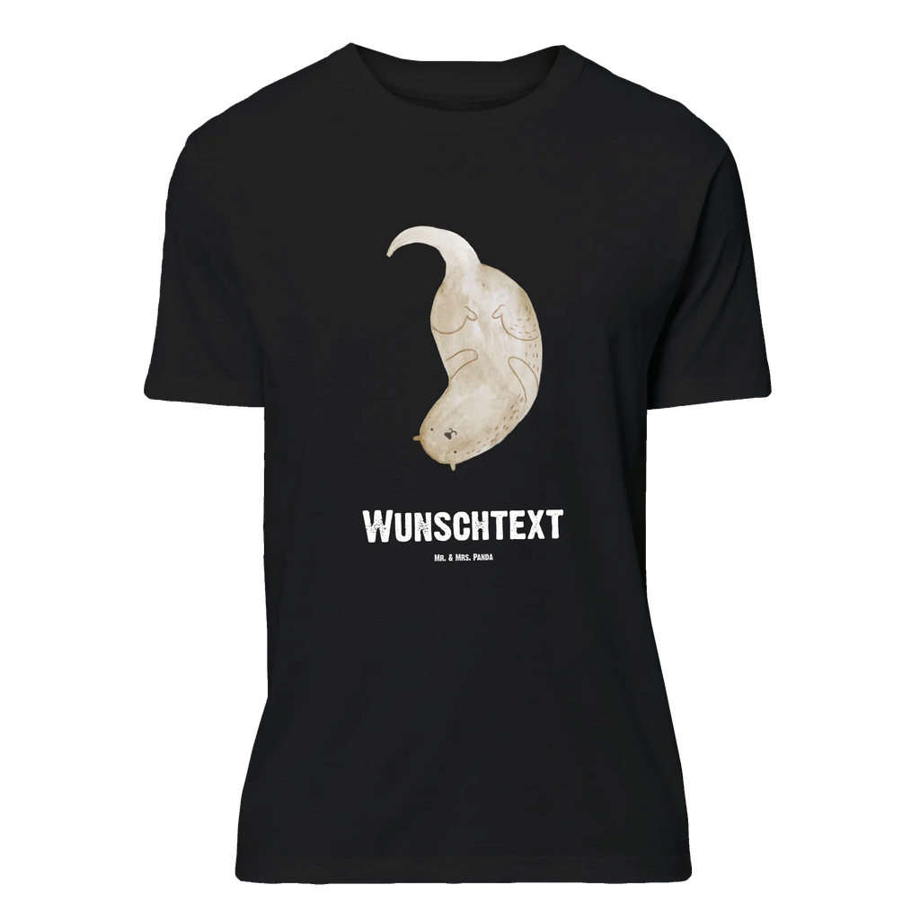 Rozmiar L Personalizowana koszulka wydra Do góry nogami T-Shirt mit Namen, Wunschtext, Bedrucken, T-Shirt mit Aufruck, T-Shirt Personalisiert, Fischotter, Seeotter, Otter, Otter Seeotter See Otter