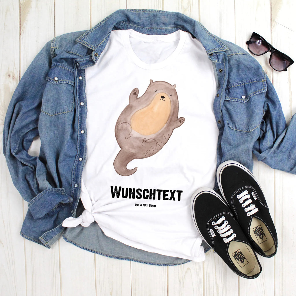 Rozmiar L Personalizowana koszulka wydra Przytulić Bedrucken, T-Shirt mit Namen, T-Shirt Personalisiert, T-Shirt mit Aufruck, Wunschtext, Otter, Seeotter, Fischotter, Otter Seeotter See Otter