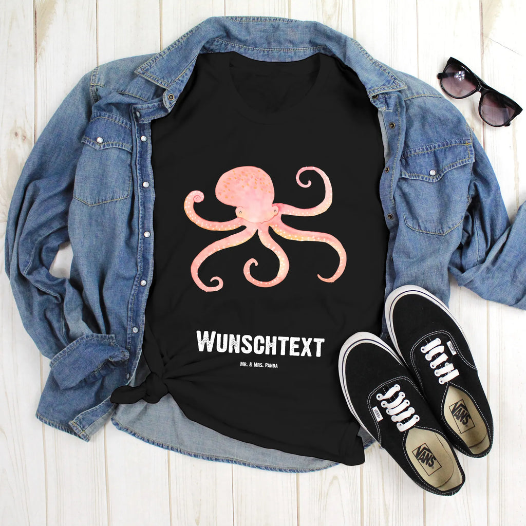 Personalised T-Shirt Squid T-Shirt mit Aufruck, T-Shirt Personalisiert, Wunschtext, Bedrucken, T-Shirt mit Namen, Lustige Sprüche, Gute Laune, Tiere, Tiermotive, Meer, Tintenfisch, Ozean, Meerestier, Wasser, Arme, Krake