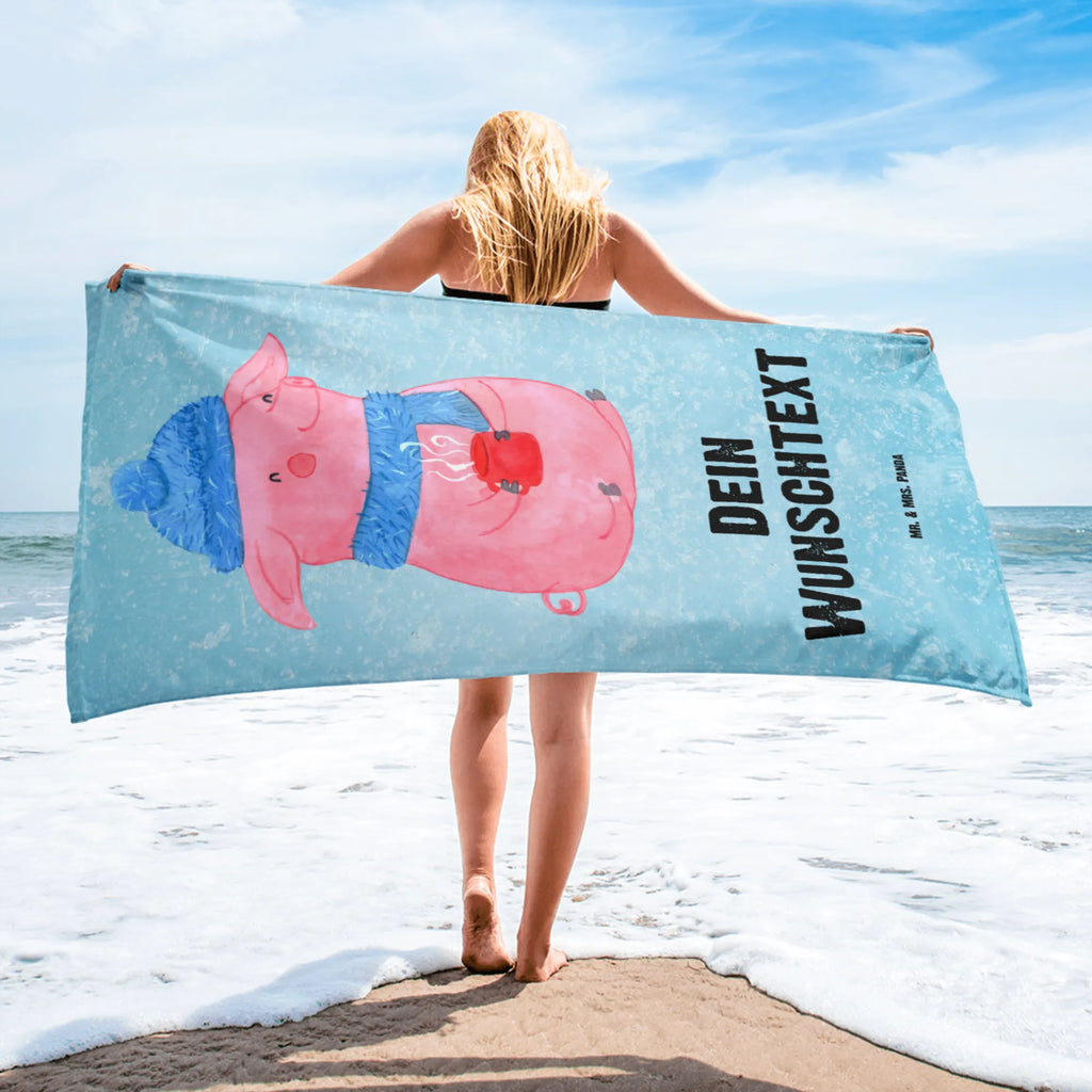 Hand towel with name Pig Mulled wine towel with name, towel gift, embroidered towel, luxury personalized towels, monogrammed bath towel, custom bathroom towel, personalized bath towel, custom print towel, sauna towel with name, custom towel, Winter, Christmas, Christmas time, snow, punch, Christmas market, mulled wine, mulled pig