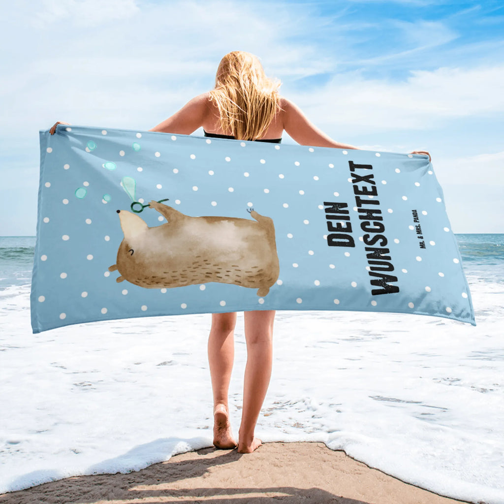 Hand towel with name bear soap bubbles luxury personalized towels, sauna towel with name, custom bathroom towel, monogrammed bath towel, custom towel, custom print towel, personalized bath towel, embroidered towel, towel gift, towel with name, bear, teddy, teddy bear, cuddly toy, Soap Bubbles Bear Funny Being Happy Sad Happy