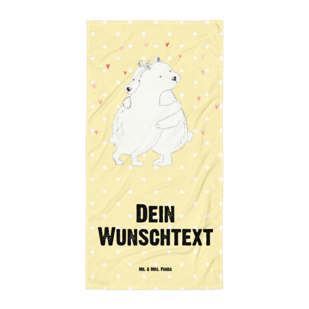 Hand towel with name Icebear Embrace luxury personalized towels, sauna towel with name, towel with name, monogrammed bath towel, custom towel, embroidered towel, personalized bath towel, towel gift, custom print towel, custom bathroom towel, small animals, cute, funny, cute animal motives, hand drawn, small world, funny sayings, good mood, happy, gifts, gift ideas, special gifts, animal lover, card