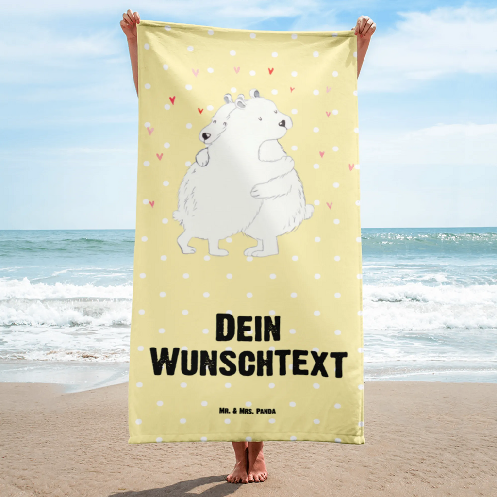 Hand towel with name Icebear Embrace luxury personalized towels, sauna towel with name, towel with name, monogrammed bath towel, custom towel, embroidered towel, personalized bath towel, towel gift, custom print towel, custom bathroom towel, small animals, cute, funny, cute animal motives, hand drawn, small world, funny sayings, good mood, happy, gifts, gift ideas, special gifts, animal lover, card