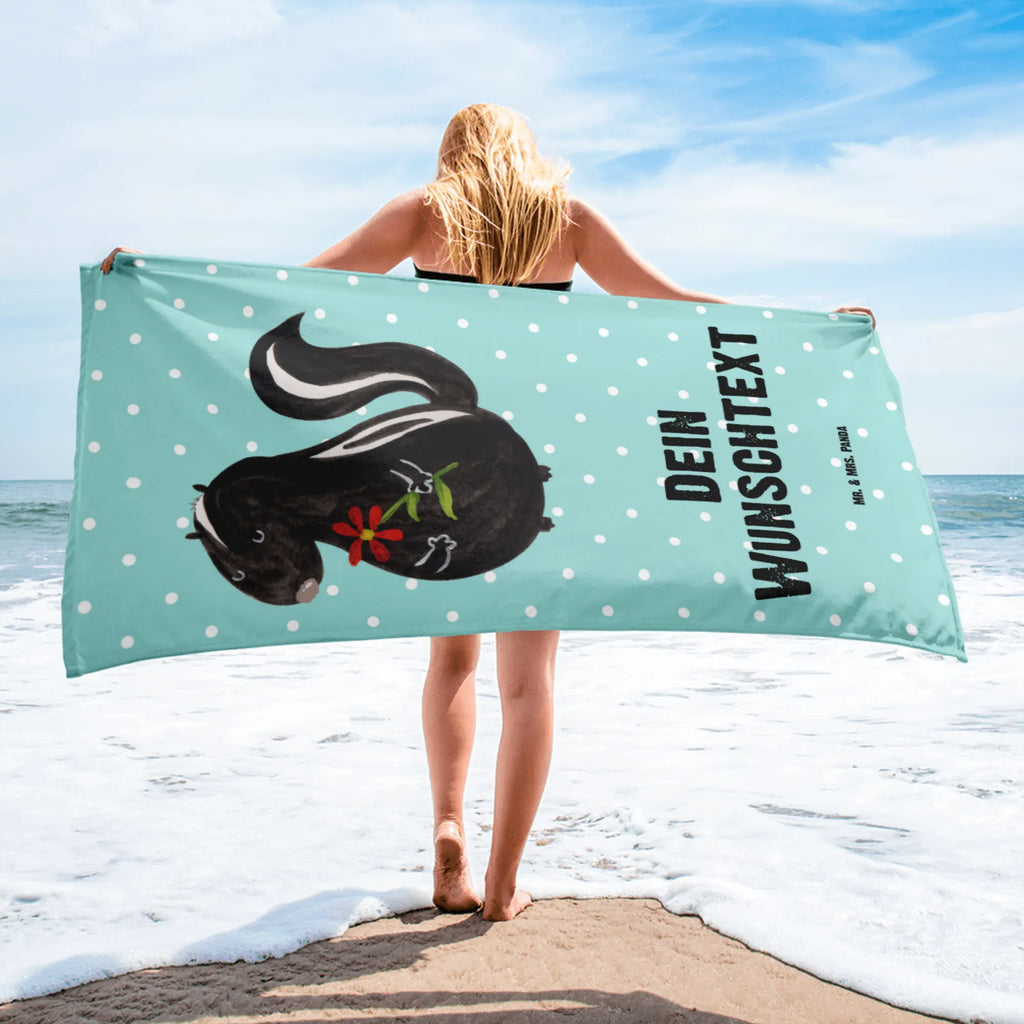 XXL ręcznik kąpielowy z imieniem skunks kwiat Stinktier, Skunk