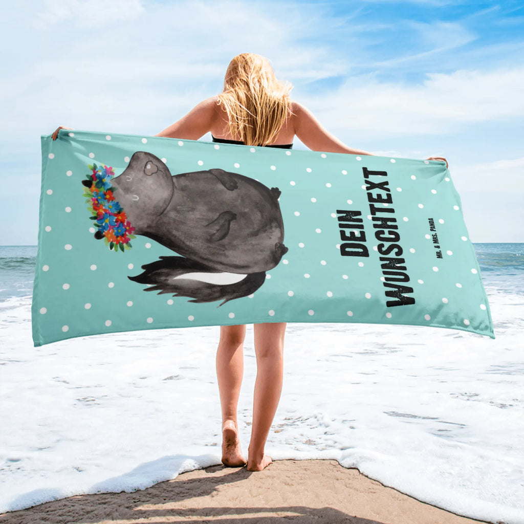 Hand towel with name skunk Girl personalized bath towel, custom print towel, sauna towel with name, monogrammed bath towel, towel with name, custom bathroom towel, luxury personalized towels, embroidered towel, custom towel, towel gift, Skunk, Love, Stinker, Yoga, Stinky, Predator, Wild animal, Laugh, Live, Namaste