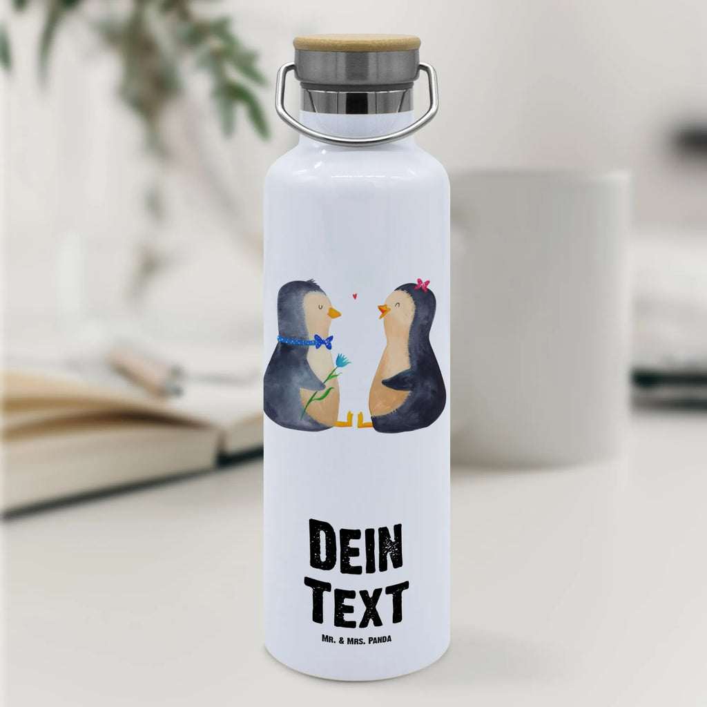 Personalised drinks bottle Penguin pair Penguin, North Pole, Winter, Penguins, lovers, anniversary, love, wedding, wedding gift, great love, dream couple, penguin, proof of love, love gift, penguins, wedding day, engagement