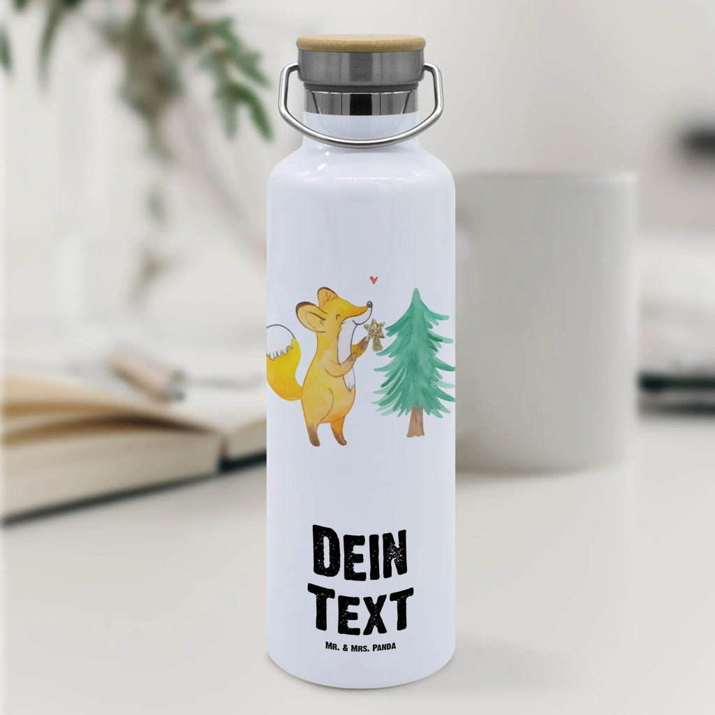 Personalised drinks bottle Fox Christmas tree Winter, Christmas, Christmas time, snow, christmas decoration, santa claus, christmas eve, fox, skate, christmas days, christmas time, winter, christmas present, christmas