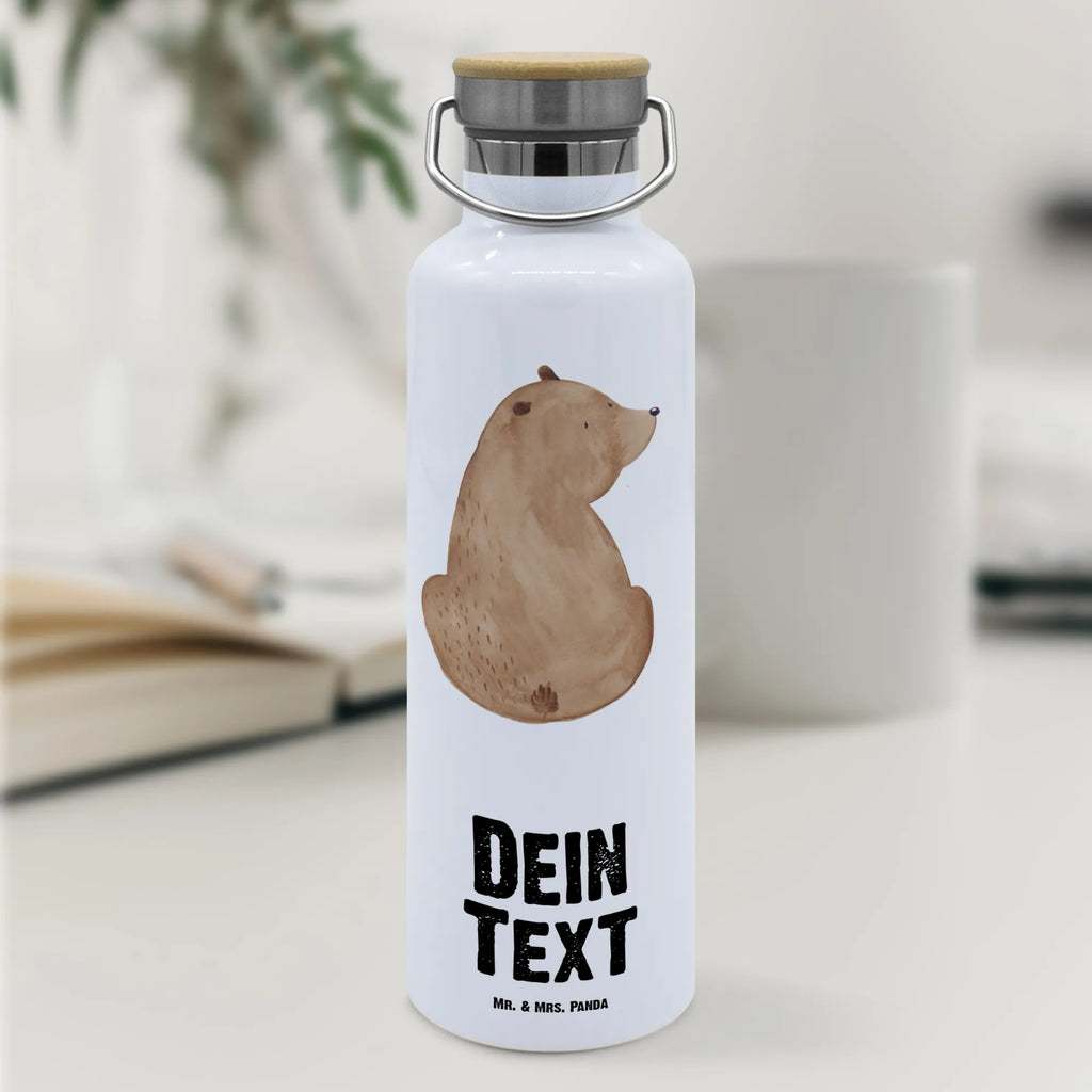 Personalised drinks bottle bear shoulder look bear, teddy, teddy bear, cuddly toy, wisdom, world view, bears, self-esteem, bear love, motivation
