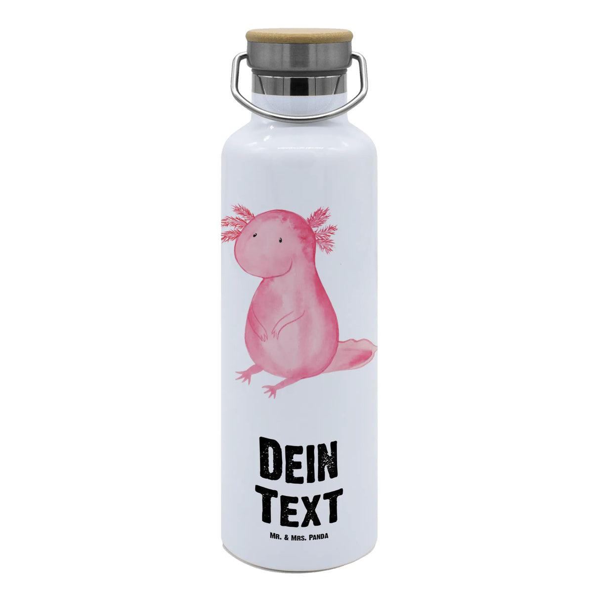 Personalised drinks bottle axolotl zero Axolotl, Axelotl, marine animals, Mexican walking fish, salamander, wisdom, love, lifestyle, happy, contented, Axolot, worldly wisdom, cheerful, girlfriend
