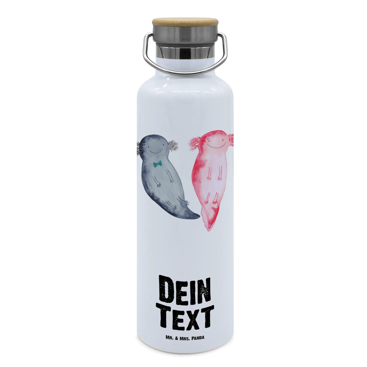 Personalised drinks bottle axolotl Girlfriend Axolotl, Axelotl, marine animals, Mexican walking fish, salamander, axolot, love, anniversary, fiancé, axolotl, amphibian, friend, husband, tail, proof of love, valentine's day, great love