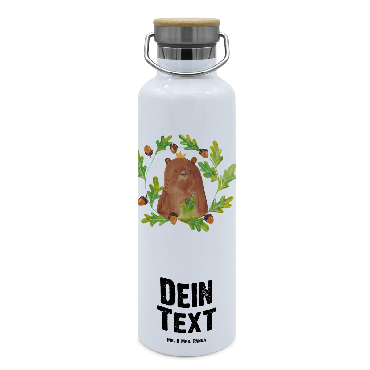 Personalised drinks bottle bear king bear, teddy, teddy bear, cuddly toy, Daddy, world best daddy, Father, Daddy Bear, Dad, Father's Day, best daddy, Bear