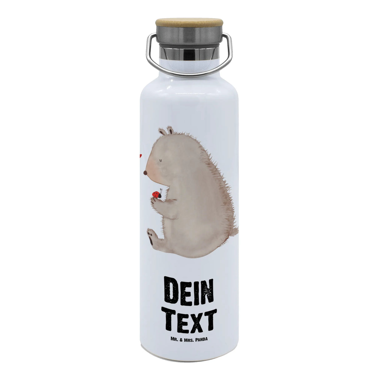 Personalizowana butelka na wodę niedźwiedź biedronka Niedźwiedź, Miś, Pluszowy miś