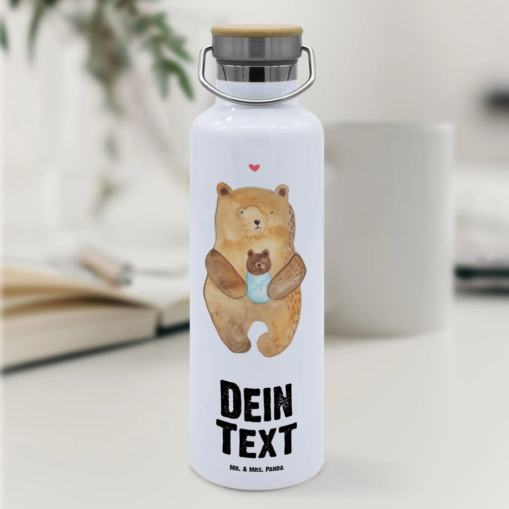 Personalised drinks bottle bear infant bear, teddy, teddy bear, cuddly toy, grandson, baptism, grandchild, birthday, mother, baby, congratulations, birth, nephew, parents, baptized child, niece
