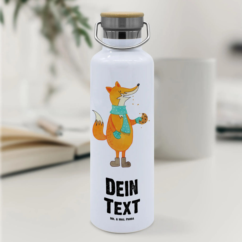 Personalised drinks bottle Fox biscuit fox, foxes, forest wildlife, clever as a fox, animal lover, cookies, christmas present, love, winter, kitchen decoration, baking saying, christmas time
