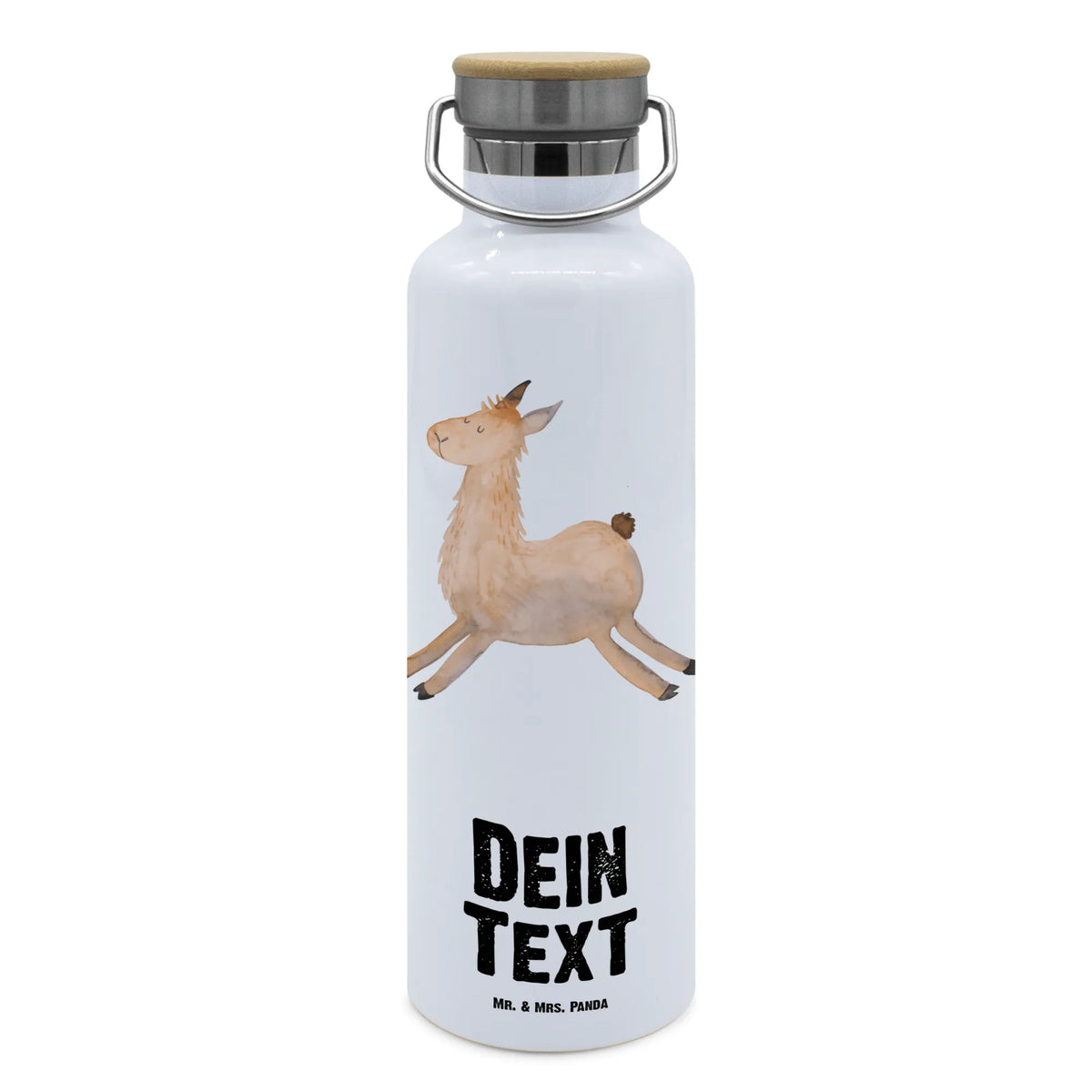 Personalised drinks bottle lama Jump Llama, llama, alpaca, trendy animal, heartache, happy, girlfriend, graduation, start, happy day, good morning, favourite day, llamas, exam, luck, Lama, new start
