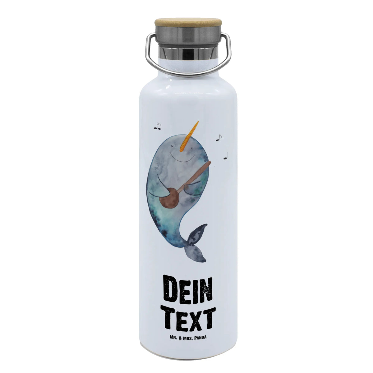 Personalised drinks bottle narwhal guitar Seafood, aquatic animals, ocean, sea, fish, shells, corals, reef, whale, narwhal, sea urchin, lobster, platypus, turtle, manatee, crocodile, orca, shrimp, gifts for seafood lovers, water world, underwater animals, underwater world, vacation, deep sea, seafood fans, gift ideas, seafood decoration, seafood posters, guitar, frustration, dancing, problems, talks, problem solving