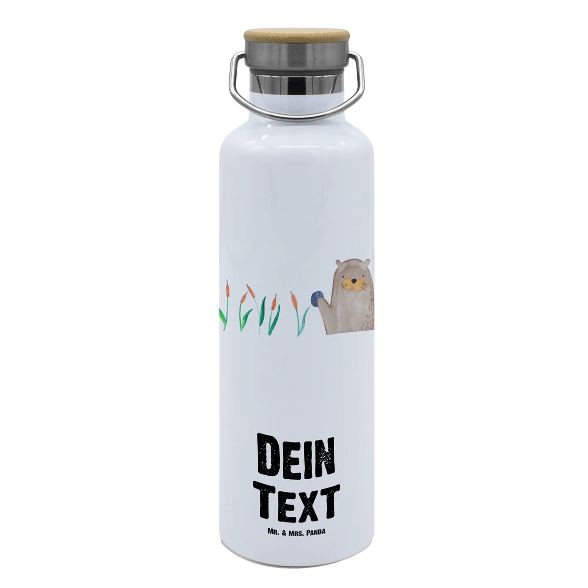Personalised drinks bottle otter Stone otter, marten, sea otter, European otter, water mammal, aquatic animal, baby otter, predator, water, otter gifts, animal lover, gift ideas for animal lovers, animal, mammal, water animal, gifts for people in love, Otter Sea Otter Lake Otter