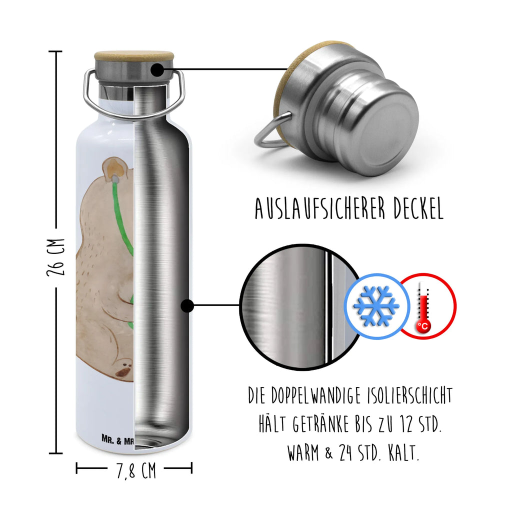 Drinks bottle bear Physician Thermoflasche, Thermo-Trinkflasche, Vakuumflasche, metallflasche, metall trinkflasche, Trinkgefäß, Isolierflasche, Trinkbehälter, große wasserflasche, Trinkflasche Aus Edelstahl, wasser trinkflasche, Wasserflasche, thermos trinkflasche, getränkebehälter, thermobottle, Edelstahl Trinkflasche, große trinkflasche, Trinkflasche, Thermosflasche, Edelstahlflasche, Isolierte Trinkflasche, isolier trinkflasche, große thermosflasche, Getränkeflasche, Teddy, Bär, Teddybär, Doktor, Professorin, Arzt, Doktorin, Professor, Ärztin