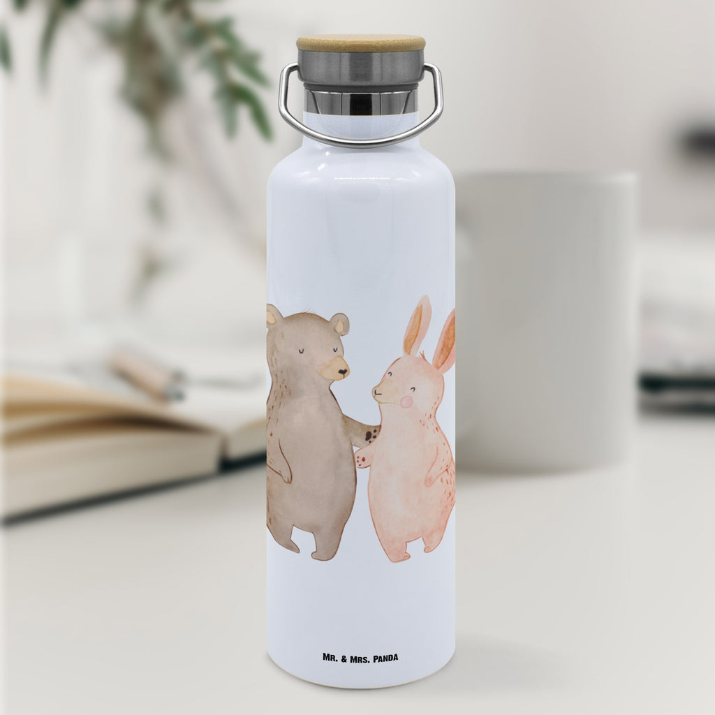 Drinks bottle bear and rabbit Embrace Love, Loving, Two, Together, Marriage, Engagement, Proposal of marriage, Love gift, gift for her, gift for him, anniversary gift, bear, rabbit, friends, best friend, best friends