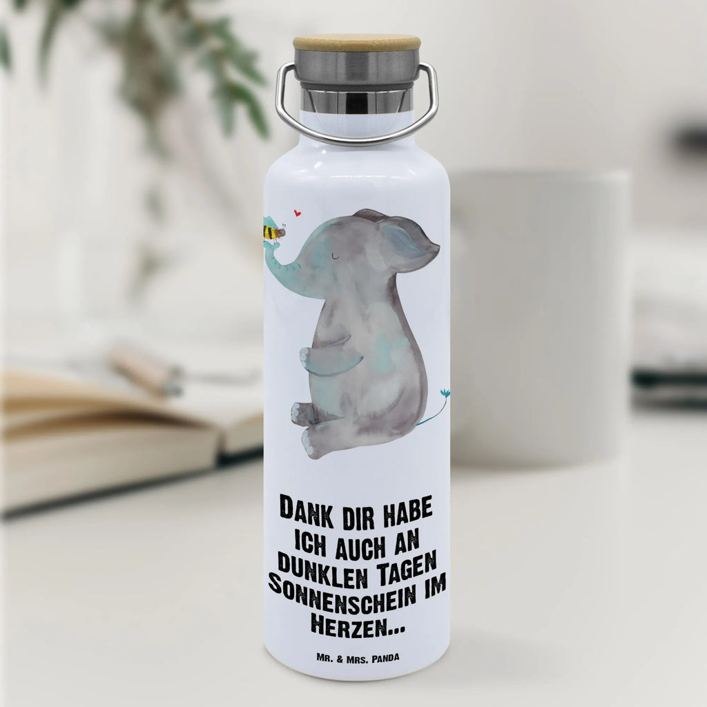 Drinks bottle elephant bee small animals, cute, funny, cute animal motives, hand drawn, small world, funny sayings, good mood, happy, gifts, gift ideas, special gifts, animal lover, card, love gift, proof of love, love, marriage proposal, bee, wedding gift, anniversary, love saying, elephant