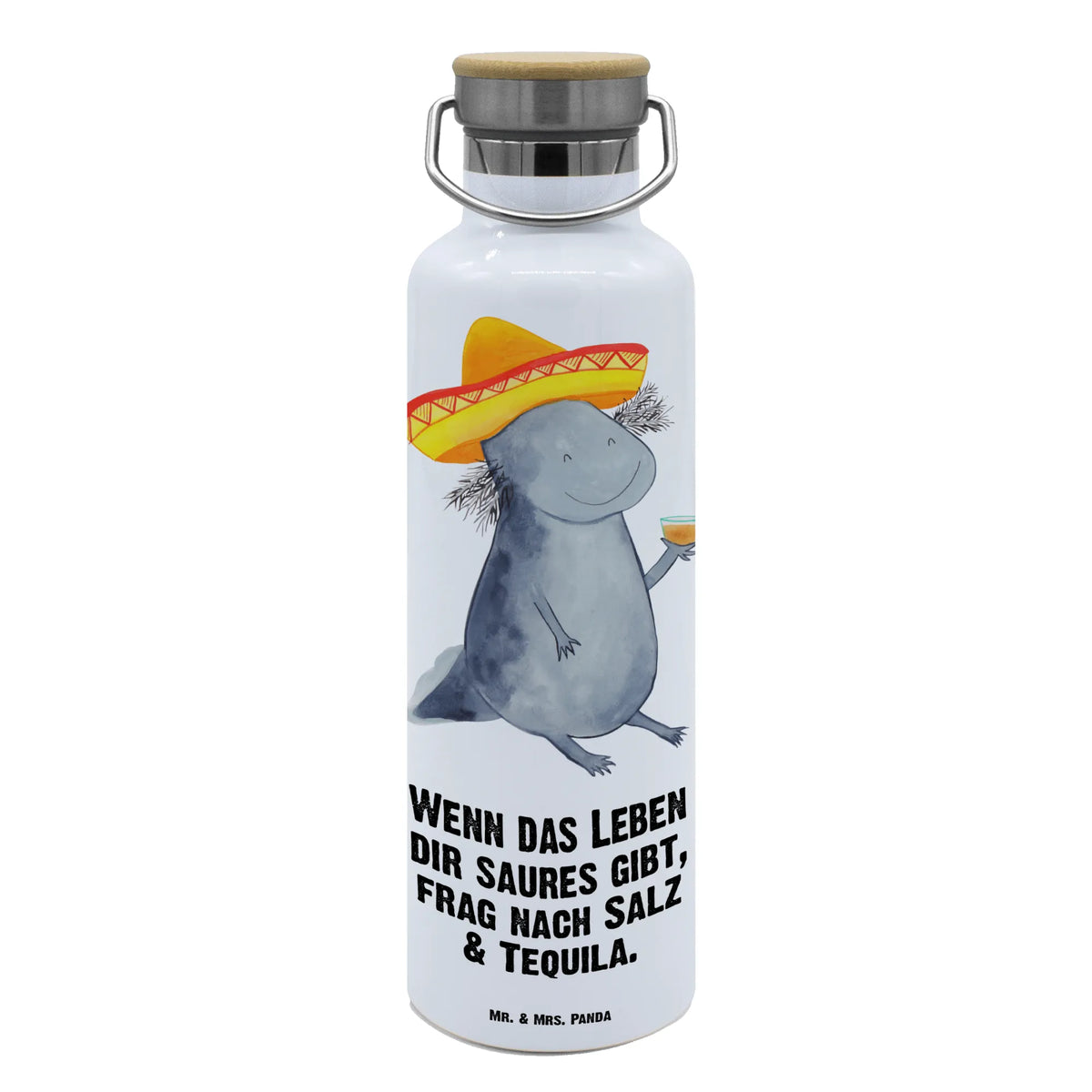 Trinkflasche Axolotl Tequila thermos trinkflasche, Trinkflasche, Trinkgefäß, Trinkflasche Aus Edelstahl, Thermosflasche, getränkebehälter, Warmhalteflasche, große thermosflasche, Getränkeflasche, Edelstahlflasche, Thermo-Trinkflasche, isolier trinkflasche, metallflasche, Trinkbehälter, wasser trinkflasche, Isolierte Trinkflasche, große wasserflasche, thermobottle, Wasserflasche, große trinkflasche, metall trinkflasche, Vakuumflasche, feldflasche, Axolotl, Molch, Lurche, Motivation, Mexico, Zitrone, Sombrero, Feuersalamander, Spruch, Mexiko, Feuerdrache, Axolot, Tequila, Schwanzlurch, Lurch