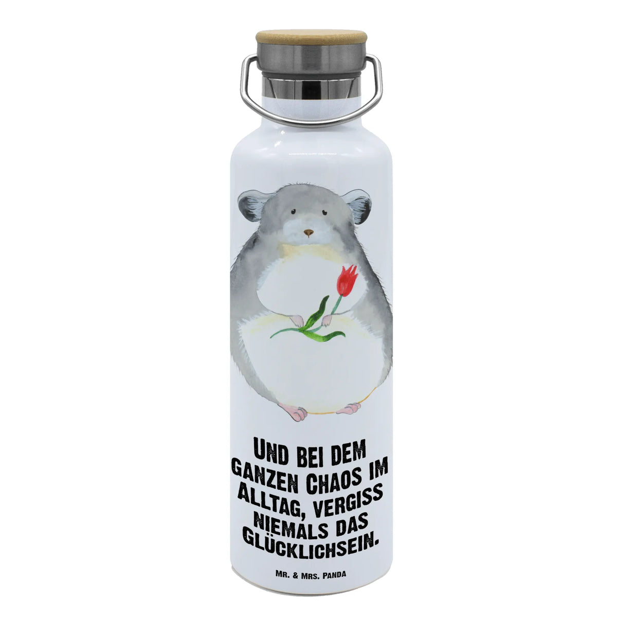 Trinkflasche Chinchilla Blume Trinkflasche Aus Edelstahl, Trinkbehälter, metall trinkflasche, getränkebehälter, große wasserflasche, große thermosflasche, Thermosflasche, große trinkflasche, thermos trinkflasche, wasser trinkflasche, metallflasche, Getränkeflasche, Warmhalteflasche, Isolierte Trinkflasche, isolier trinkflasche, Thermo-Trinkflasche, Trinkflasche, feldflasche, Trinkgefäß, Vakuumflasche, thermobottle, Edelstahlflasche, Wasserflasche, Lustige Sprüche, Tiere, Tiermotive, Gute Laune, Kummer, Liebeskummer, traurig sein, Büroalltag, Glücklichsein, Büro, Chaos, Chinchillas, Depressionen, Chinchilla