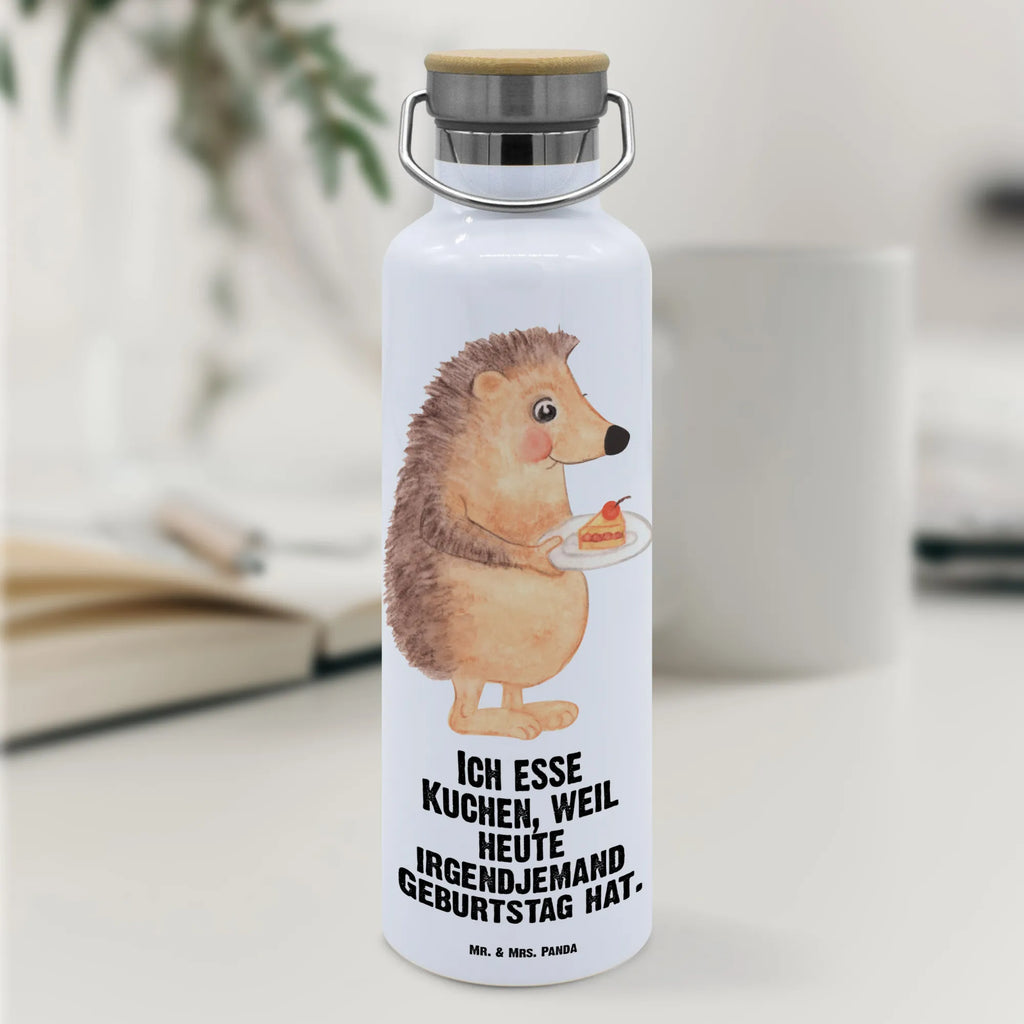 Drinks bottle Hedgehog piece of cake small animals, cute, funny, cute animal motives, hand drawn, small world, funny sayings, good mood, happy, gifts, gift ideas, special gifts, animal lover, card, cake, baking gift, birthday cake, food saying, hedgehog, bake cake, invitation party