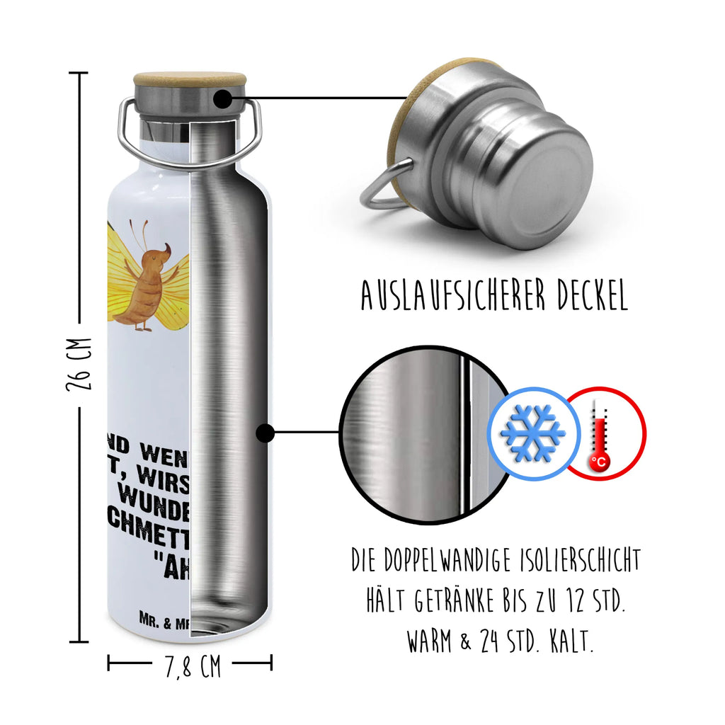 Trinkflasche Raupe Schmetterling Thermoflasche, Trinkbehälter, Trinkflasche, Edelstahl Trinkflasche, Thermosflasche, metall trinkflasche, metallflasche, getränkebehälter, Trinkflasche Aus Edelstahl, thermos trinkflasche, große trinkflasche, wasser trinkflasche, Isolierflasche, Isolierte Trinkflasche, Vakuumflasche, Trinkgefäß, thermobottle, große thermosflasche, Edelstahlflasche, Getränkeflasche, Thermo-Trinkflasche, Wasserflasche, isolier trinkflasche, große wasserflasche, Lustige Sprüche, Tiere, Tiermotive, Gute Laune, Entwicklung, Kokon, Zitronenfalter, Hütchen, Hut, Raupe, Aufwachsen, Schmetterling, Erwachsen Werden, Schönheit
