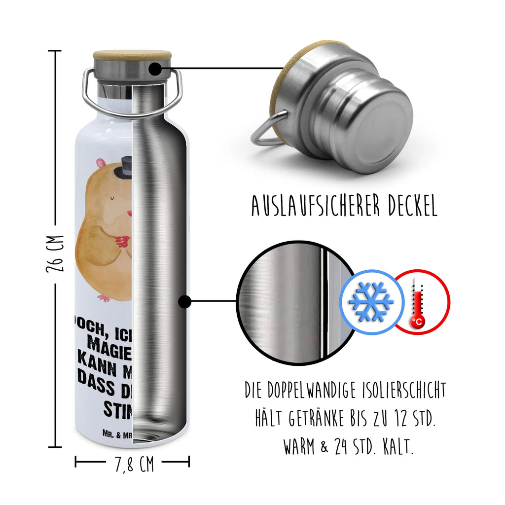 Butelka Chomik kapelusz Thermo-Trinkflasche, Getränkeflasche, große wasserflasche, thermobottle, metall trinkflasche, Vakuumflasche, Thermoflasche, Trinkbehälter, metallflasche, große trinkflasche, getränkebehälter, Trinkflasche, Trinkflasche Aus Edelstahl, Isolierte Trinkflasche, Wasserflasche, Edelstahl Trinkflasche, wasser trinkflasche, Trinkgefäß, große thermosflasche, Isolierflasche, thermos trinkflasche, isolier trinkflasche, Thermosflasche, Edelstahlflasche, Lustige Sprüche, Tiere, Tiermotive, Gute Laune, Magier, Zauberer, Zylinder, Hamster, Hut, Zwerghamster