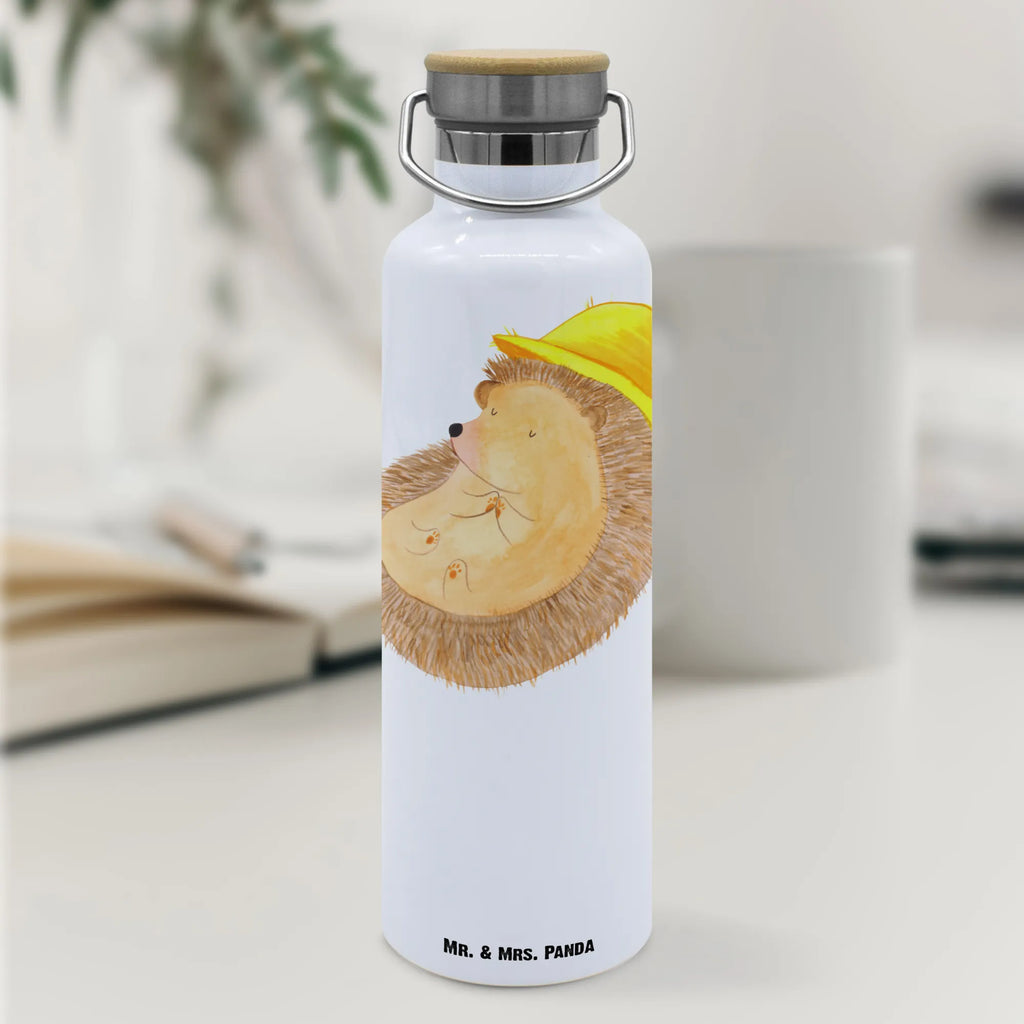 Drinks bottle Hedgehog Pray small animals, cute, funny, cute animal motives, hand drawn, small world, funny sayings, good mood, happy, gifts, gift ideas, special gifts, animal lover, card, hedgehog with hat, hedgehog, pray, Amen, sun hat, life, gratitude, God, be grateful, enjoy