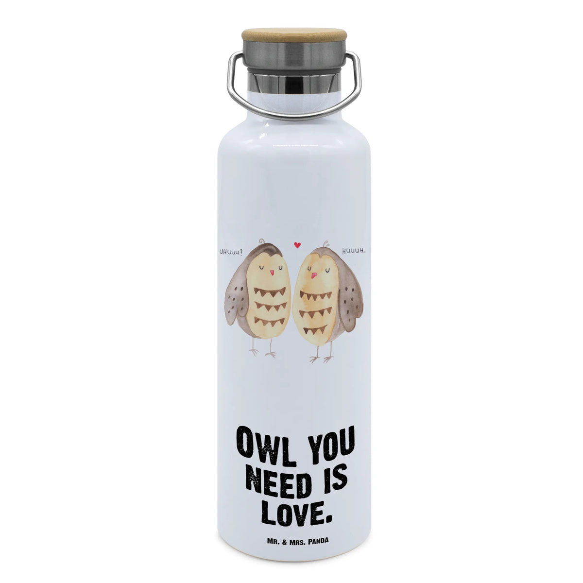 Drinks bottle owls Love owl, forest animal, bird, nocturnal, gift ideas, birthday present, illustrated, funny, romantic gift, owl decor, Owl, Girlfriend gift, Pun funny, Wedding saying, All you need is love, Owl decoration, Friend, Love saying, Love