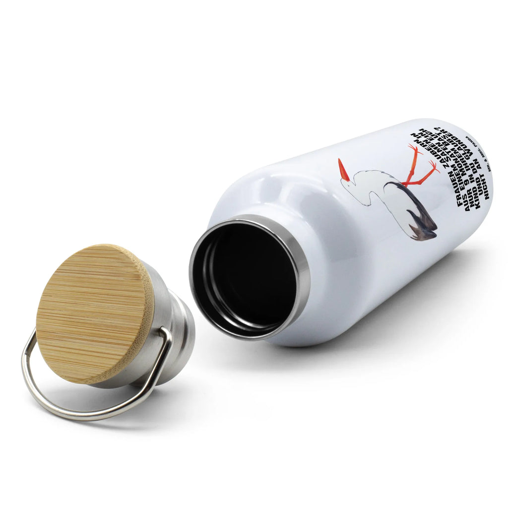 Drinks bottle Stork small animals, cute, funny, cute animal motives, hand drawn, small world, funny sayings, good mood, happy, gifts, gift ideas, special gifts, animal lover, card, mothers, baby bump, stork, birth, pregnant, pregnancy, mother, becoming a mother, baby