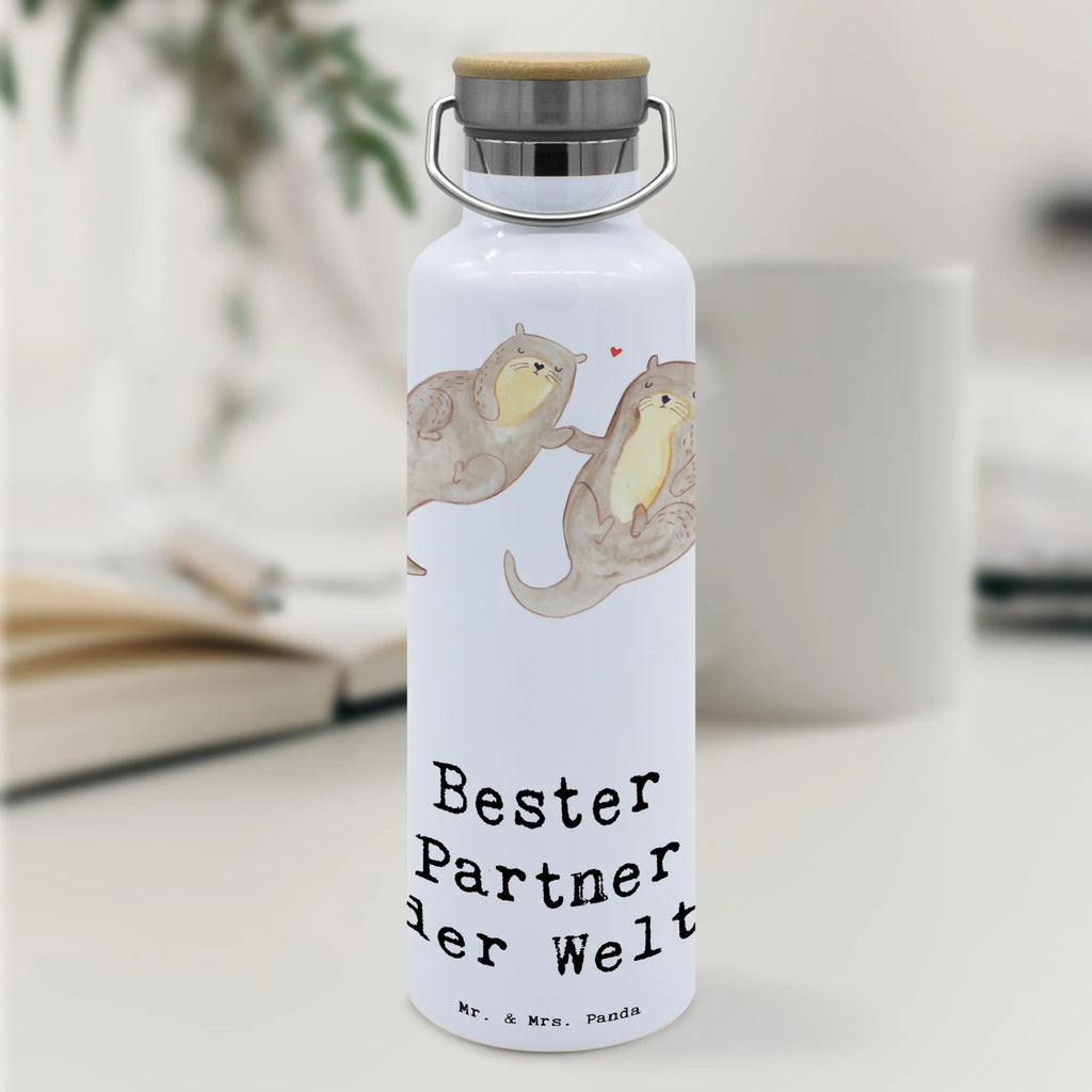 Trinkflasche Otter Bester Partner der Welt Trinkgefäß, Trinkbehälter, Isolierflasche, Thermosflasche, isolier trinkflasche, metallflasche, große wasserflasche, thermos trinkflasche, metall trinkflasche, Isolierte Trinkflasche, wasser trinkflasche, Thermo-Trinkflasche, getränkebehälter, Wasserflasche, Trinkflasche, thermobottle, Vakuumflasche, Getränkeflasche, große trinkflasche, Edelstahl Trinkflasche, große thermosflasche, Thermoflasche, Edelstahlflasche, Trinkflasche Aus Edelstahl, Geschenkidee, Geschenk, Schenken, Mitbringsel, Geburtstag, Geburtstagsgeschenk, für, Danke, Dankeschön, Bedanken, Freude machen, Geschenktipp, Ehepartner, Freund, Ehemann. Freundin, Partner, Paar, Lebensgefährte, Liebe, Ehefrau, Frau, Mann
