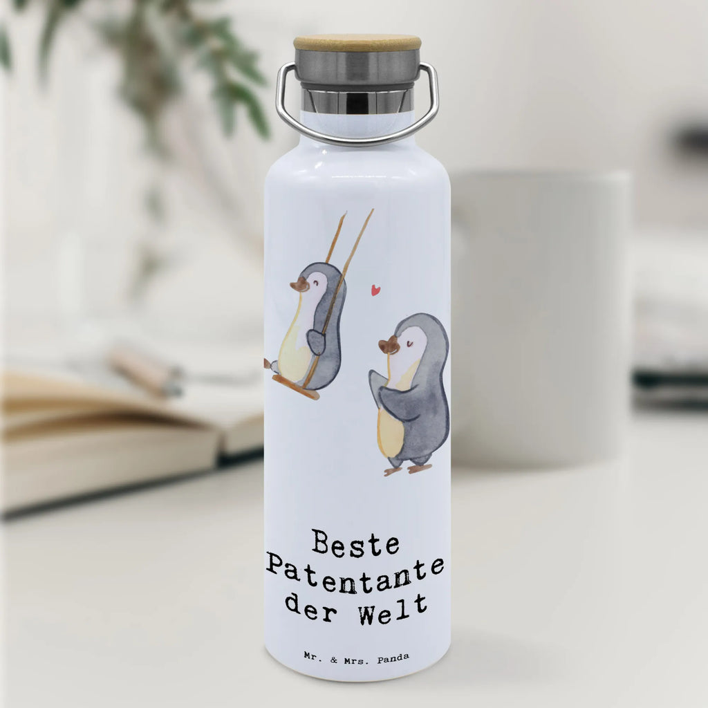 Drinks bottle penguin Best godmother in the world for, thank you, gift, giving, birthday, birthday present, gift idea, souvenir, make you happy, gift tip, niece, favorite aunt, baptism, christening partner, family, little thing, Godmother, nephew, godfather aunt