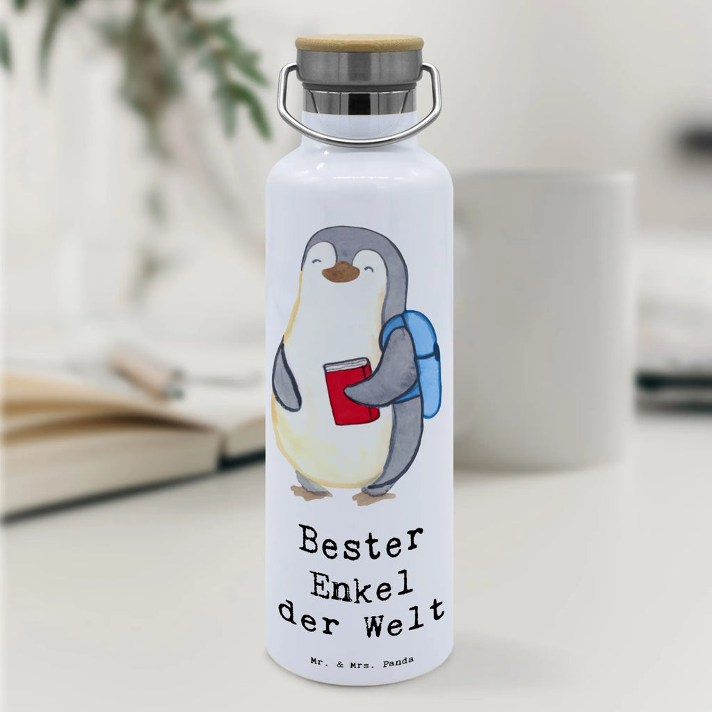 Trinkflasche Pinguin Bester Enkel der Welt große wasserflasche, Trinkflasche, Isolierte Trinkflasche, Thermoflasche, metallflasche, metall trinkflasche, große thermosflasche, wasser trinkflasche, Thermo-Trinkflasche, Edelstahl Trinkflasche, Edelstahlflasche, große trinkflasche, Trinkflasche Aus Edelstahl, Isolierflasche, Thermosflasche, Vakuumflasche, thermobottle, isolier trinkflasche, thermos trinkflasche, Trinkbehälter, Getränkeflasche, Wasserflasche, Trinkgefäß, getränkebehälter, Geschenkidee, Geschenk, Schenken, Mitbringsel, Geburtstag, Geburtstagsgeschenk, für, Danke, Dankeschön, Bedanken, Freude machen, Geschenktipp, Kind von Sohn, Oma, Enkelkind, Großsohn, Opa, Taufe, Kind von Tochter, Enkelsohn, Enkel