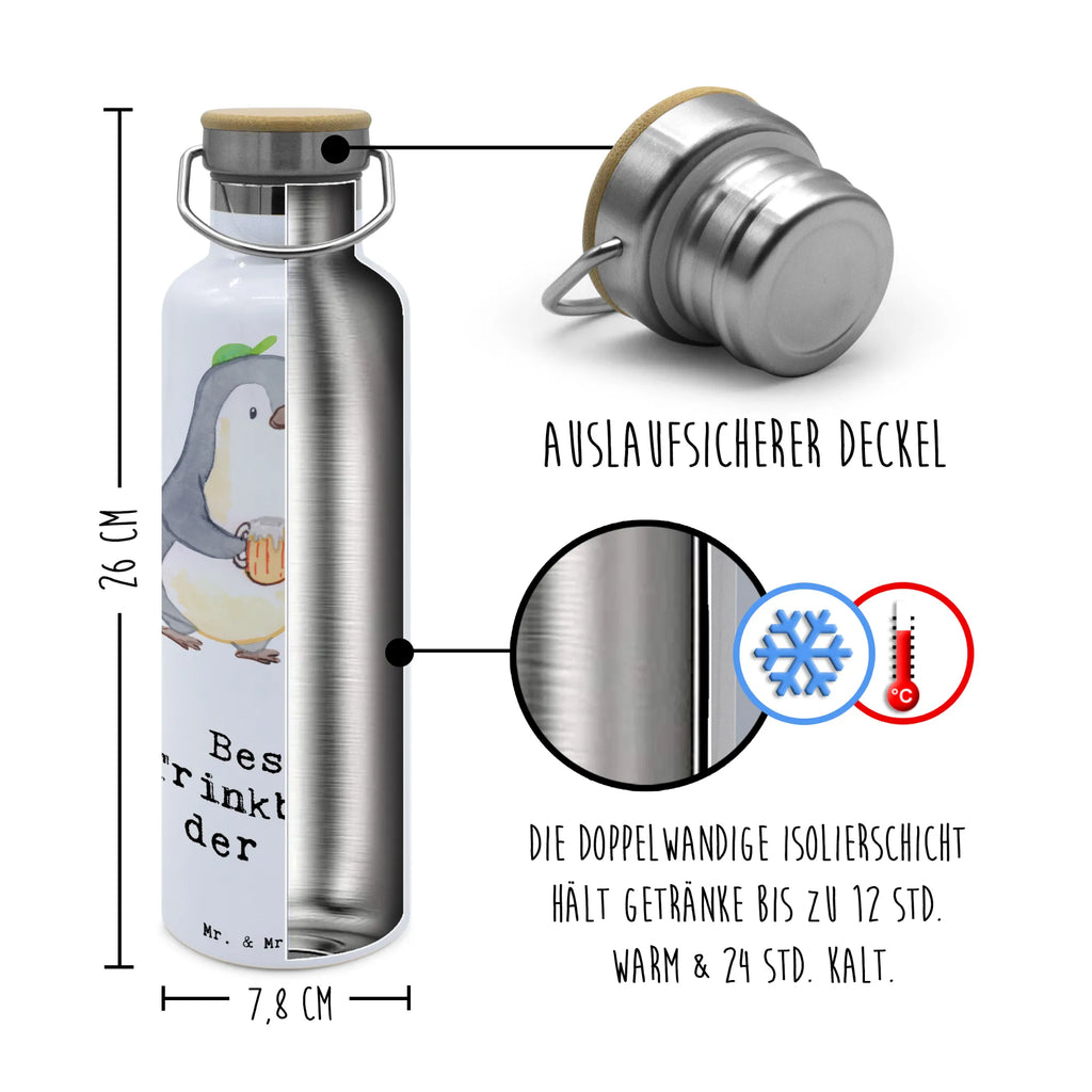 Trinkflasche Pinguin Bester Trinkbruder der Welt wasser trinkflasche, große thermosflasche, große wasserflasche, Thermosflasche, große trinkflasche, Trinkflasche, Isolierflasche, getränkebehälter, metallflasche, Isolierte Trinkflasche, metall trinkflasche, Trinkbehälter, Thermoflasche, Vakuumflasche, thermos trinkflasche, Trinkgefäß, thermobottle, Thermo-Trinkflasche, isolier trinkflasche, Getränkeflasche, Edelstahlflasche, Wasserflasche, Edelstahl Trinkflasche, Trinkflasche Aus Edelstahl, Geschenkidee, Geschenk, Schenken, Mitbringsel, Geburtstag, Geburtstagsgeschenk, für, Danke, Dankeschön, Bedanken, Freude machen, Geschenktipp, Kleinigkeit, Party, Kumpel, Kumpane, Trinkbruder, Trinkkumpel, Trinken, Saufkumpane